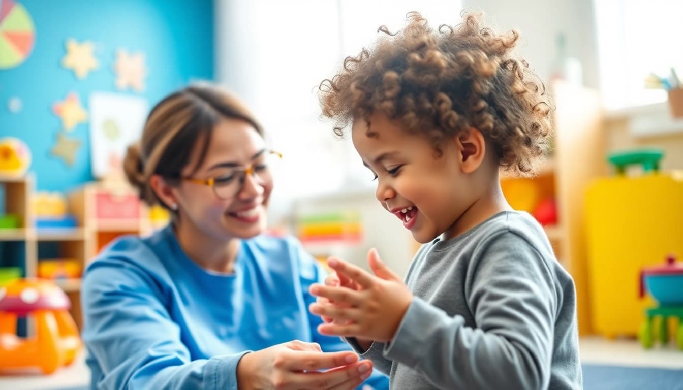 Foster growth through early intervention ABA in a supportive therapy setting with a child and therapist.