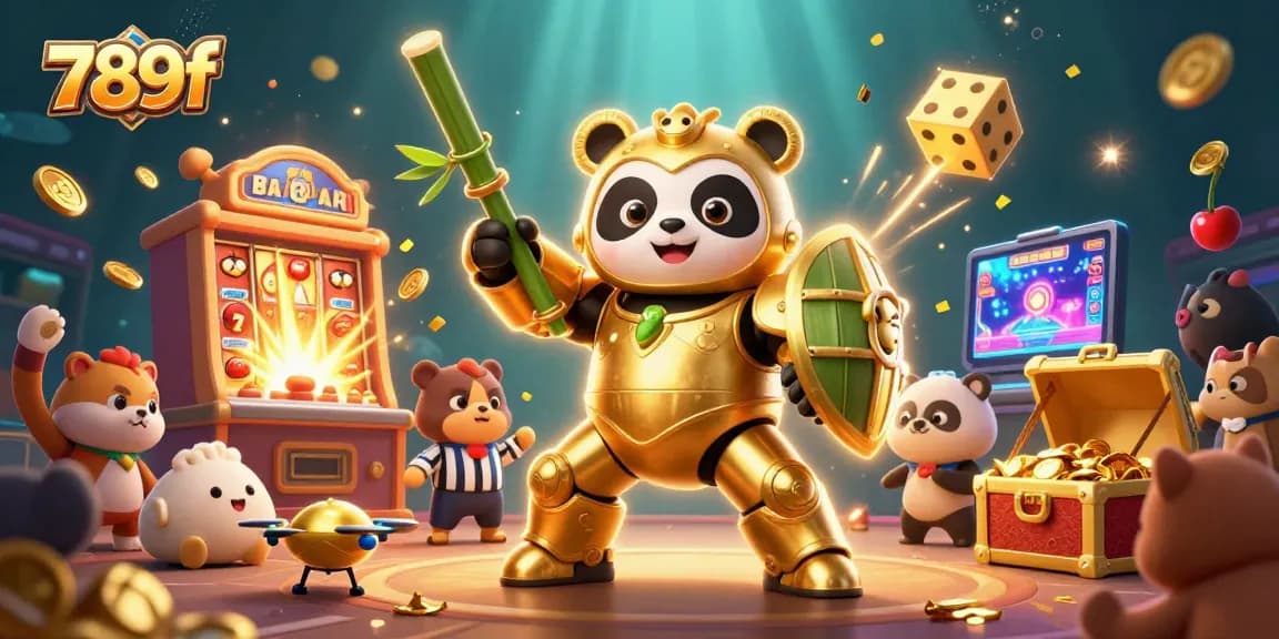 Watch the 789f golden panda unleash a jackpot explosion in an exciting casino battle scene!