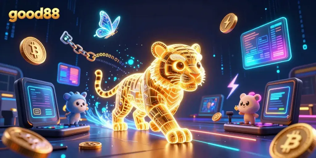 Experience the thrilling atmosphere of good88 with vibrant casino elements and dynamic energy.