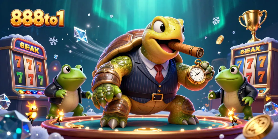 Experience thrilling action with 888to1 as cartoon characters gamble in a vibrant, dynamic casino scene.