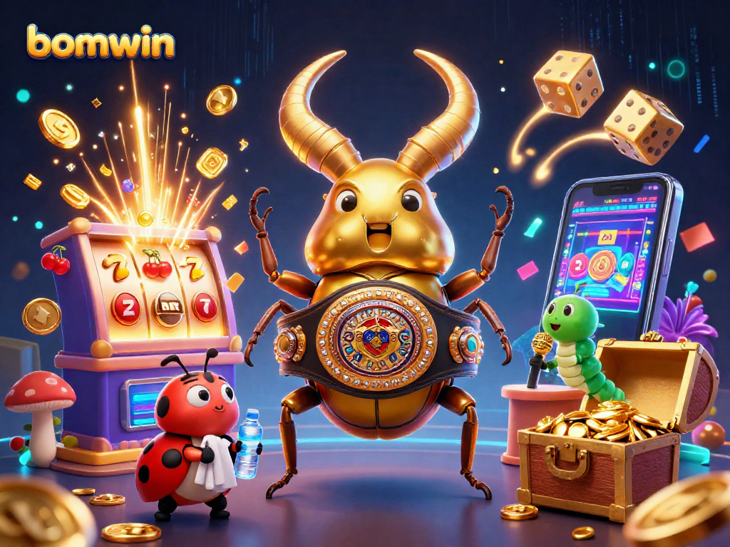 Engage in numerous exciting games with bomwin, featuring vibrant characters and thrilling casino elements.
