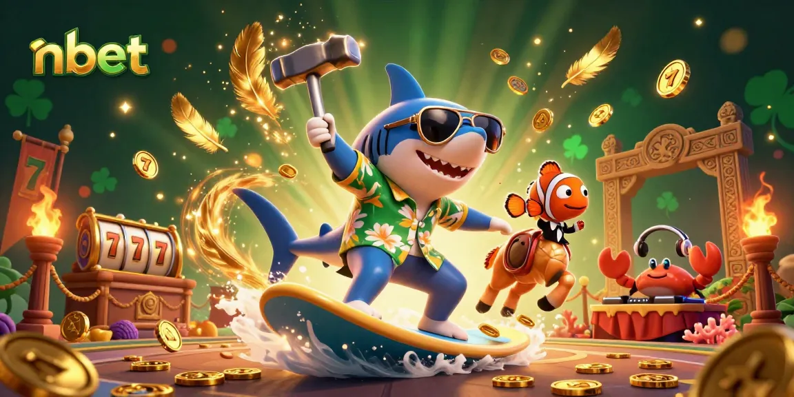 nbet offers thrilling slots action with colorful characters surfing gold coins for excitement