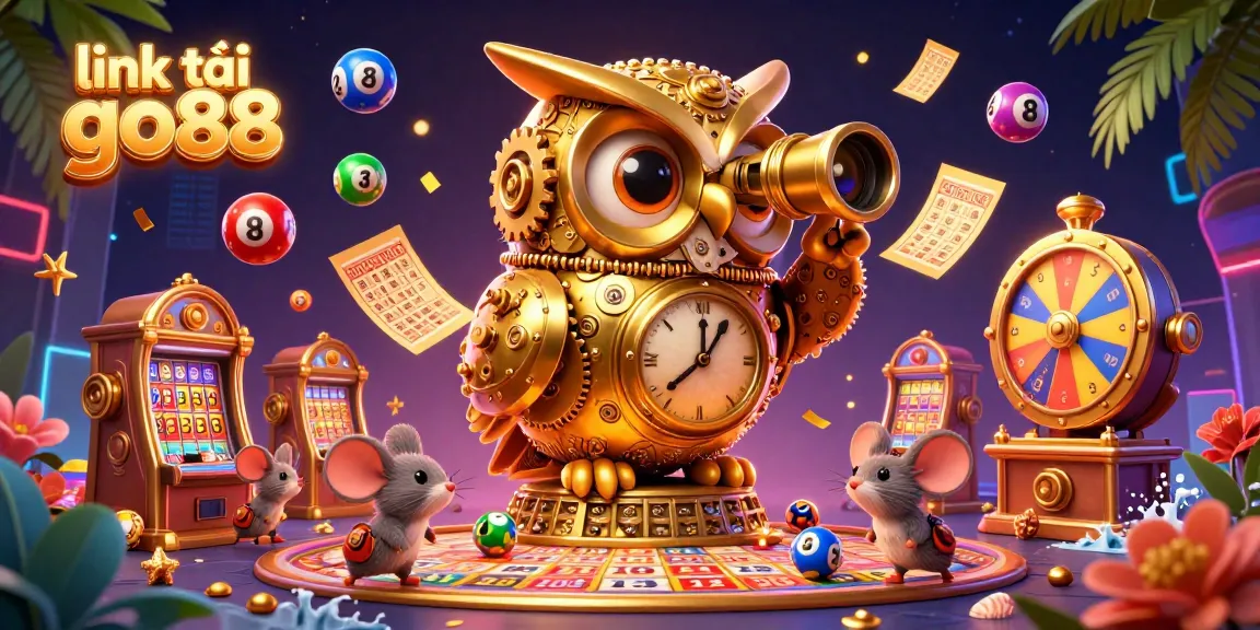 Engage with the exhilarating link tải go88 experience featuring vibrant 3D cartoon characters amidst lively casino elements.