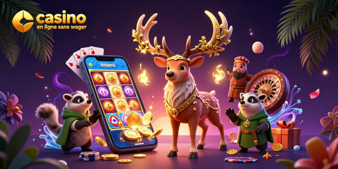 Casino en ligne sans wager : Jeux de cerf et de blaireau dans une scène 3D vibrante.