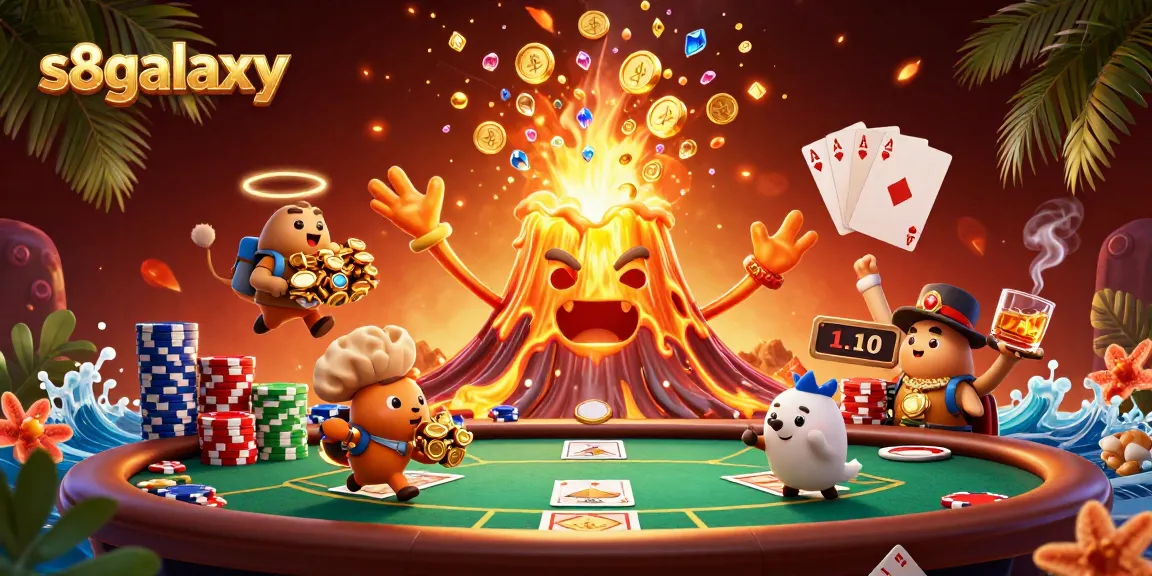 Experience thrilling gaming at s8galaxy with dynamic poker action and treasure-filled volcano.