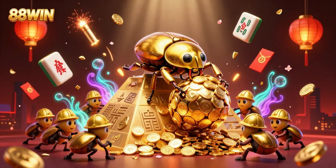 Engage with the exciting world of 88WIN as the golden dung beetle rolls to casino riches.