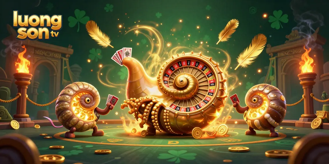 Experience thrilling gameplay with luong son tv featuring a giant nautilus roulette wheel and glowing ammonite companions.
