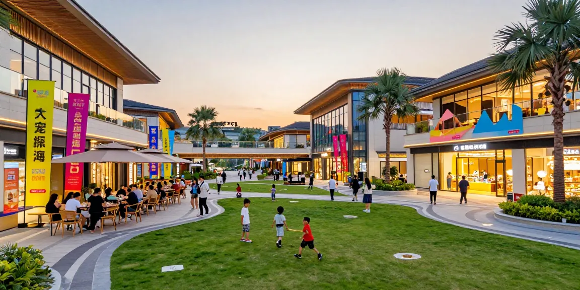 Vibrant entertainment complex at www.mgoldproperties.com showcasing community engagement and modern architecture.