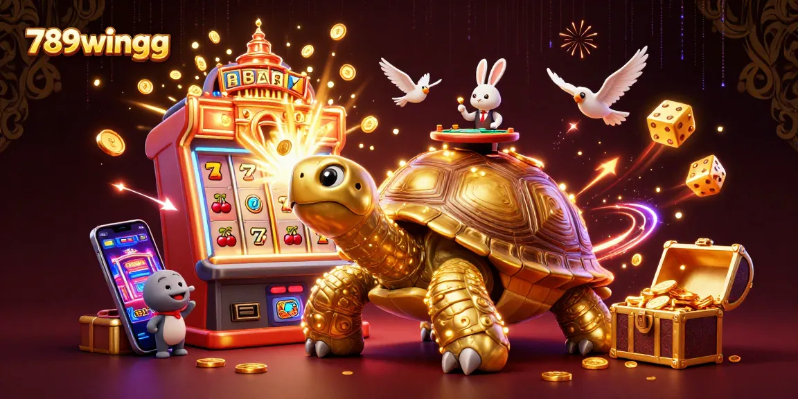 Experience the excitement at 789wingg with jackpots and colorful casino elements in a vibrant scene.