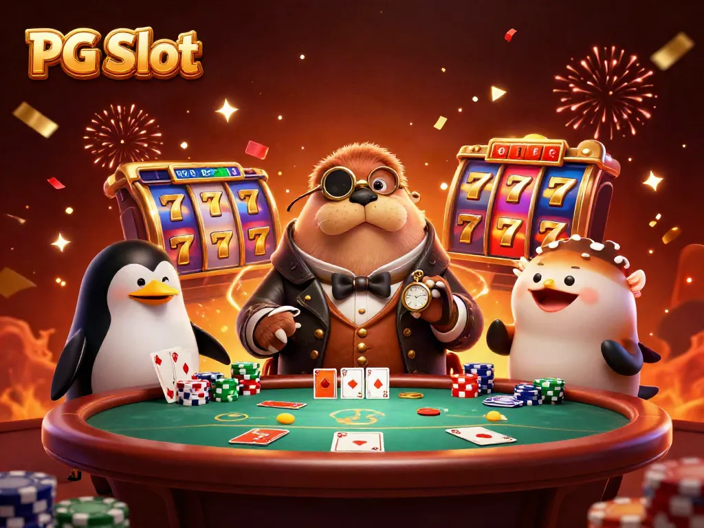 Experience thrilling PG Slot action with a whimsical walrus, penguin dealer, and bluffing pufferfish!