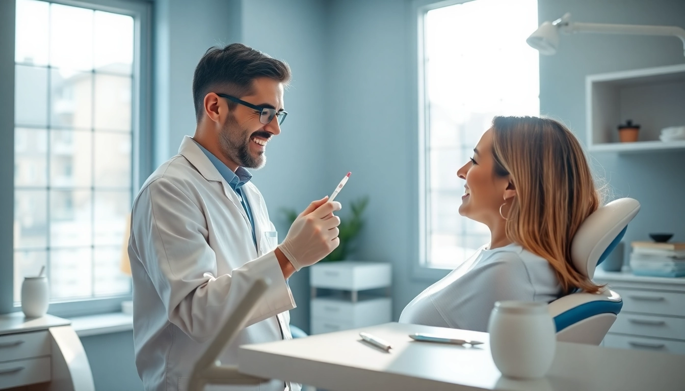 Skilled minnesota dentists providing friendly care to a patient in a modern clinic.