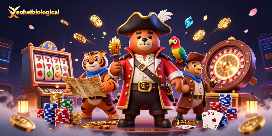 Engage with yaohaibiological's thrilling slot adventures featuring a pirate captain and treasures.
