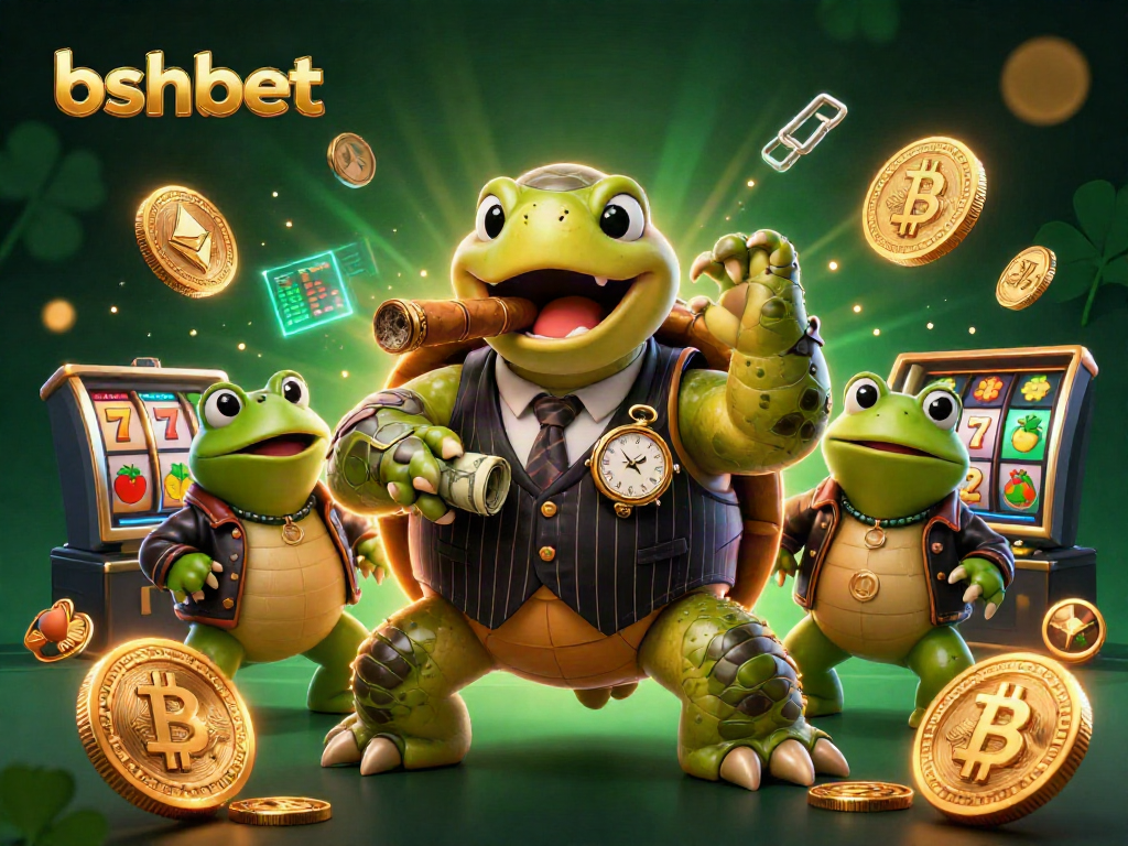Experience thrilling action with bshbet, featuring vibrant 3D characters and slot game elements.