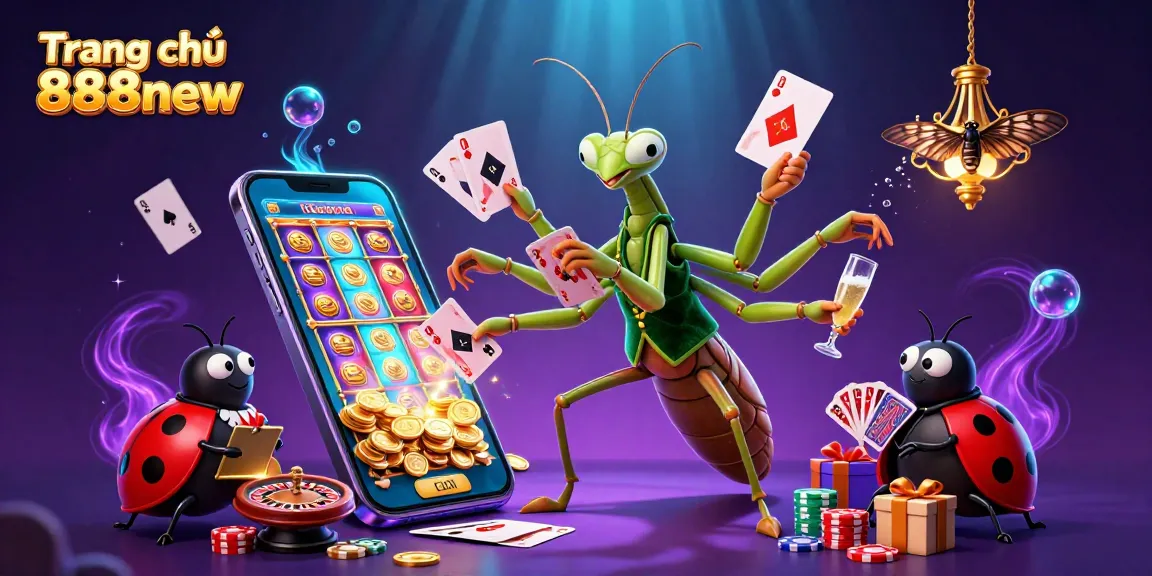 Experience the excitement of Trang chủ 888new with a 3D cartoon casino scene featuring unique characters and dynamic gaming elements.