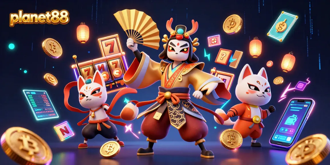 Spin and win at planet88 with vibrant slots and exciting gameplay elements in a dynamic casino scene.