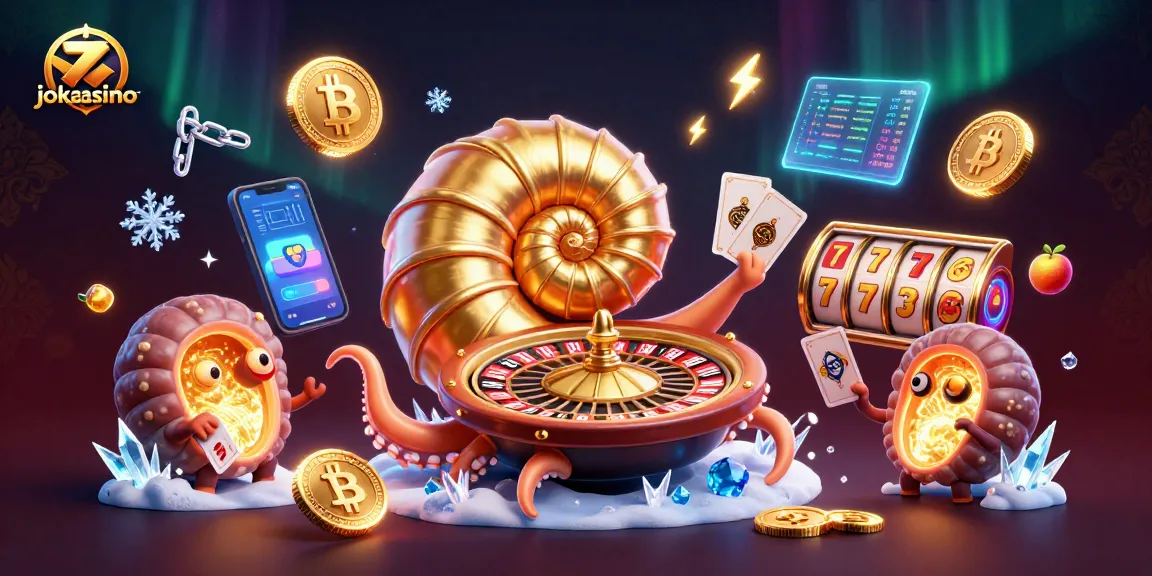 Engage with exciting gaming options at jokacasino, showcasing a vibrant 3D casino scene.