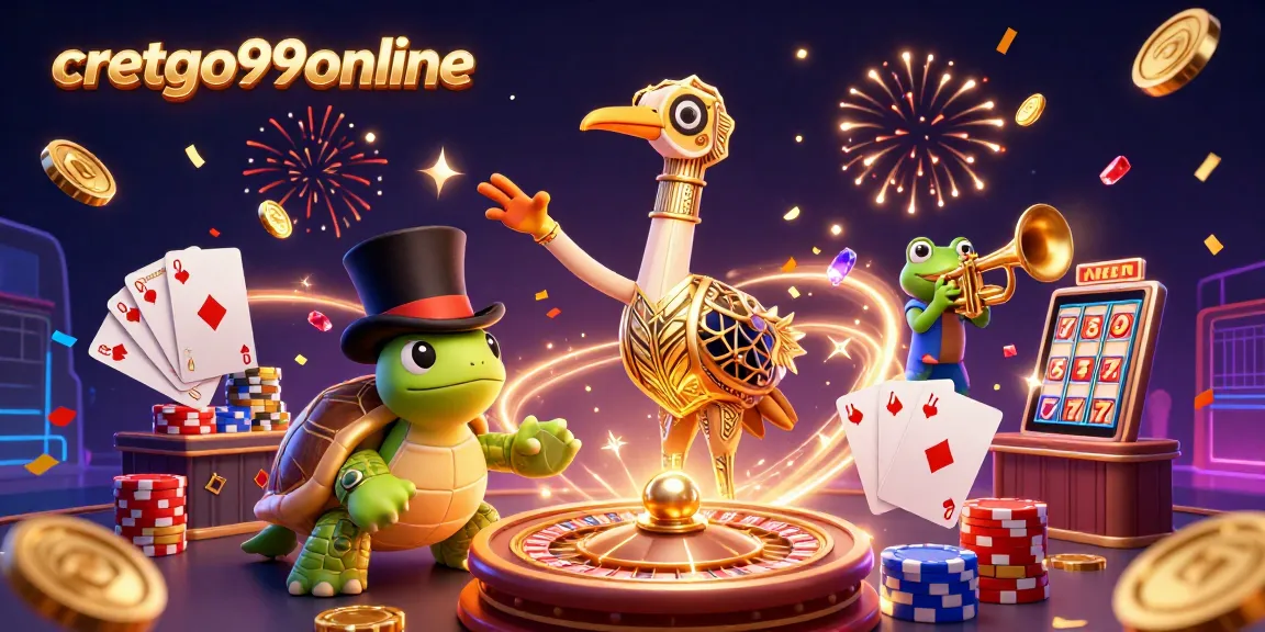 Experience the thrill at cretgo99online with vibrant casino elements and dynamic characters.