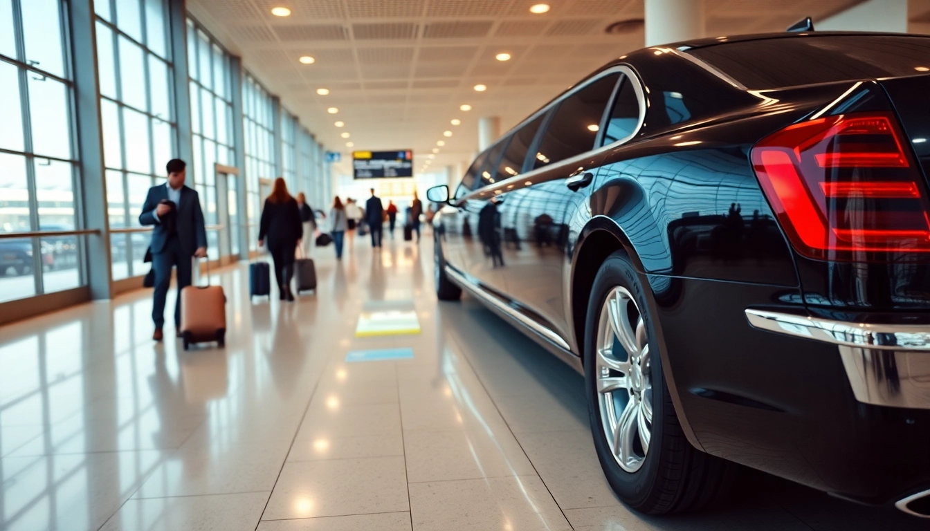 Elevate your travel experience with exceptional airport limo service in a stylish limousine.