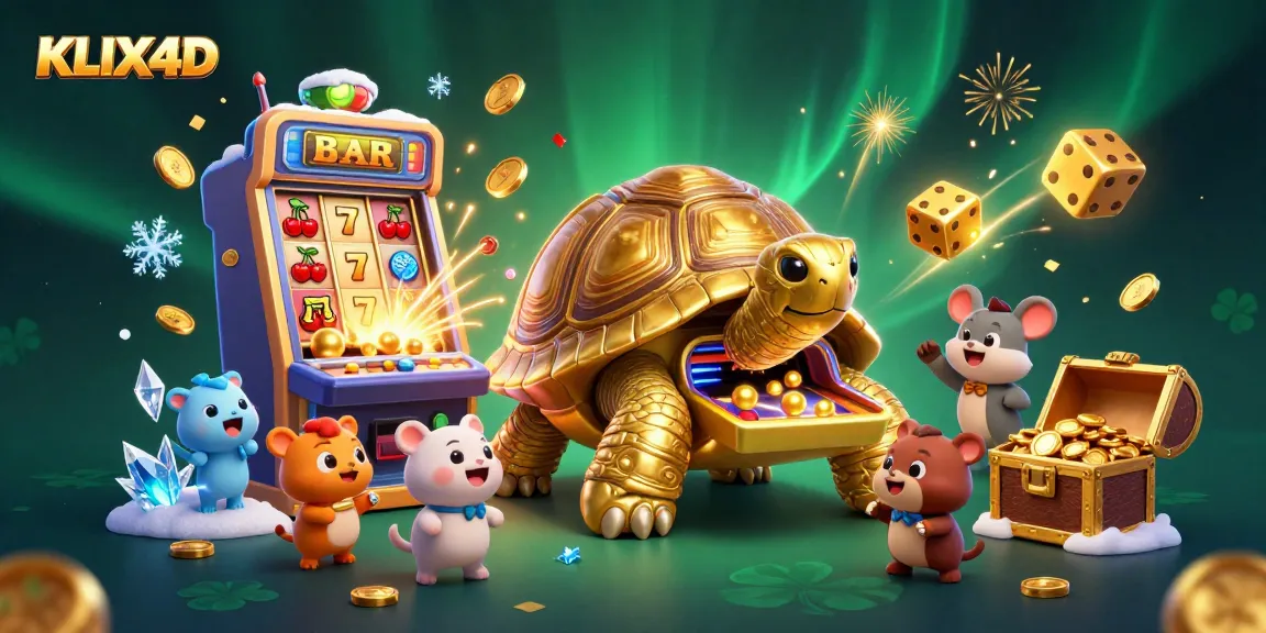 Mainkan KLIX4D dengan slot mesin 3D dan karakter menarik dalam suasana kasino yang ceria.