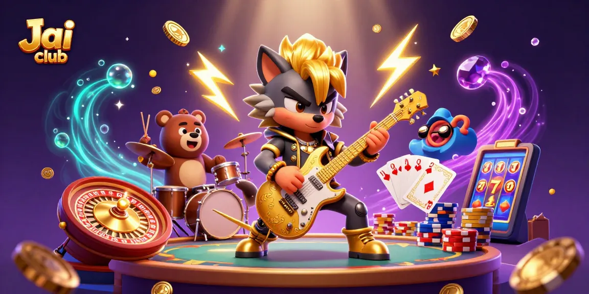 Jai club: Experience thrilling gameplay with rock star wolf and vivid casino elements.