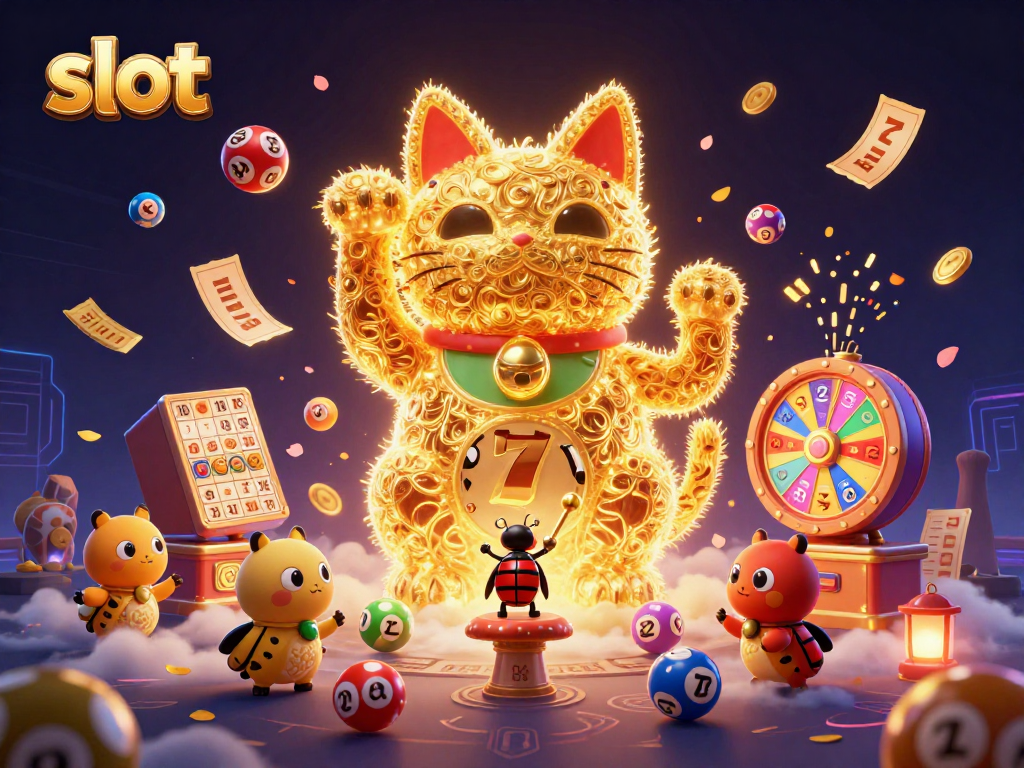 Spin and win with slots in this vibrant 3D illustration featuring magical symbols and winnings.