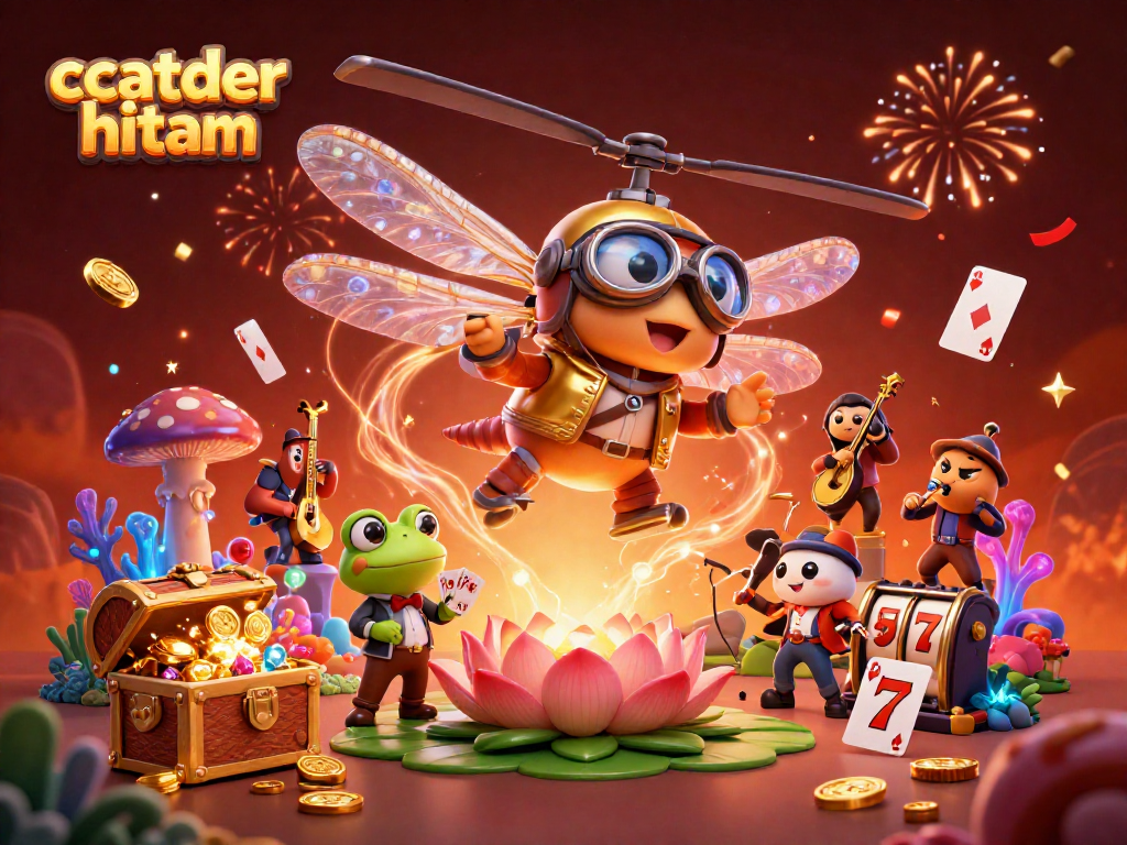 Spin and win big with scatter hitam in a vibrant, dynamic casino scene featuring lively characters.