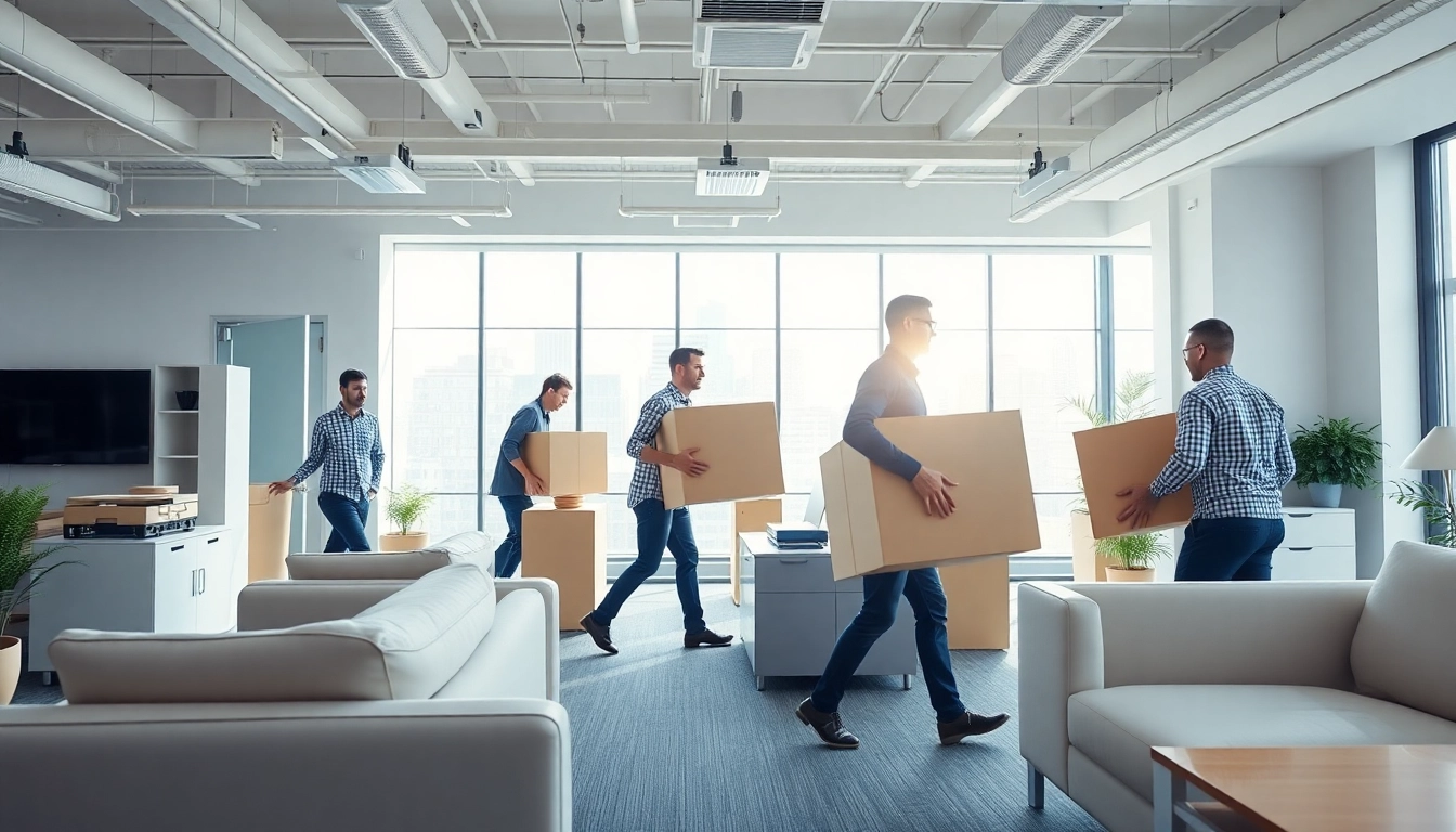 Efficient team providing Office Moving Services NYC, relocating office furniture with professionalism.