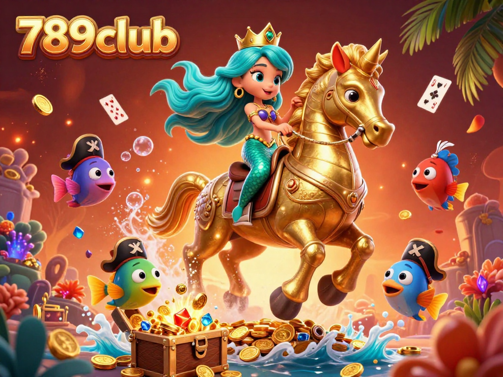 Catch exhilarating wins at 789club with this dynamic 3D casino illustration featuring fantasy characters.