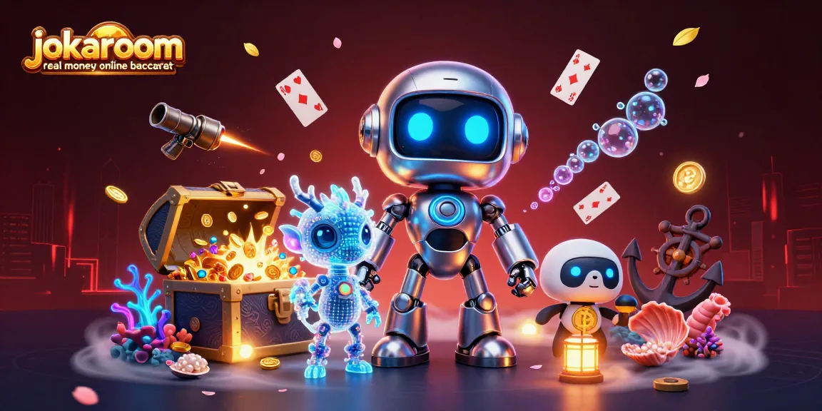 Experience the excitement of jokaroom real money online baccarat with vibrant 3D visuals and immersive elements.