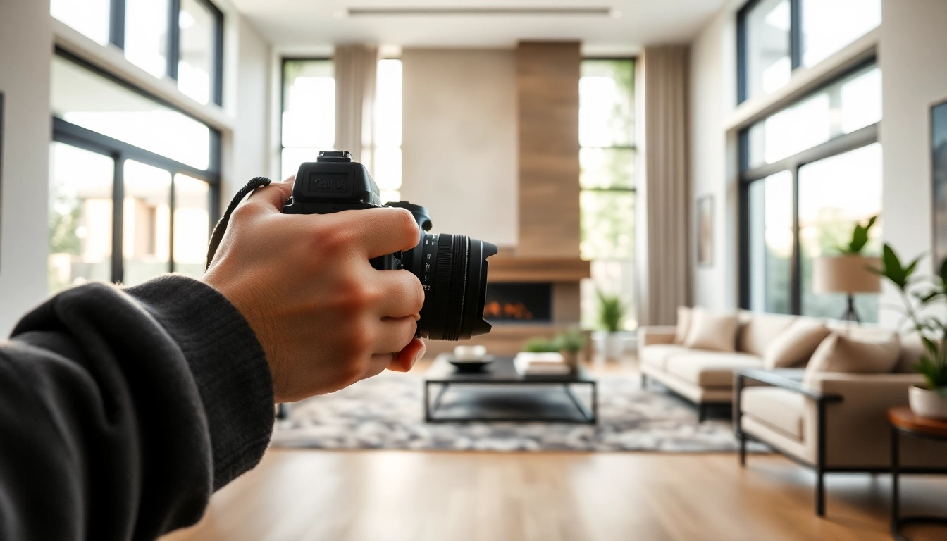 Real Estate Photographer showcasing a luxurious home interior with natural lighting and modern decor.