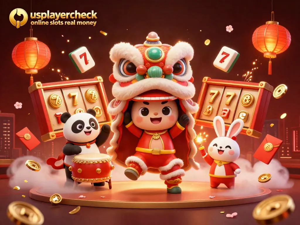 Experience fun with usplayercheck online slots real money in this vibrant 3D casino illustration featuring exciting game elements.
