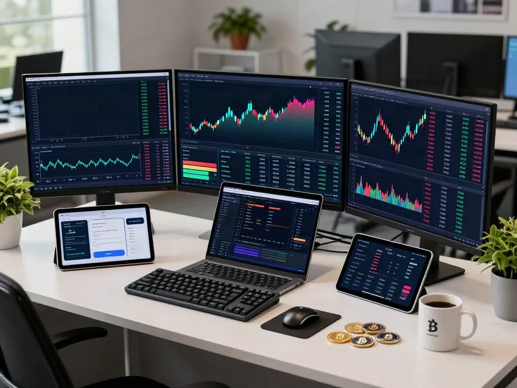 Real-time crypto order book API trading setup with advanced monitoring tools and data analysis.