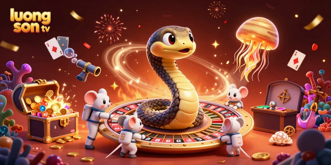 Experience the thrill of betting on luong son tv's exhilarating games with vibrant characters and cosmic elements.
